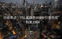 社会焦点：YSL蜜桃色WWW引发热议 · 档案1964