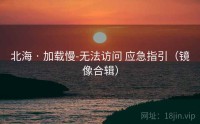 北海 · 加载慢-无法访问 应急指引（镜像合辑）