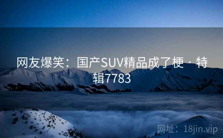 网友爆笑：国产SUV精品成了梗 · 特辑7783