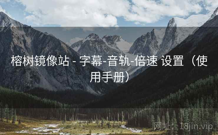 榕树镜像站 - 字幕-音轨-倍速 设置（使用手册）