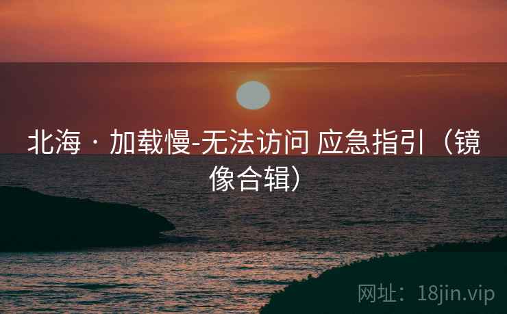 北海 · 加载慢-无法访问 应急指引（镜像合辑）
